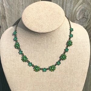 Green floral necklace Victorian